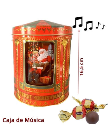 Caja Bombones Musical Carrusel Papa Noel 150Gr