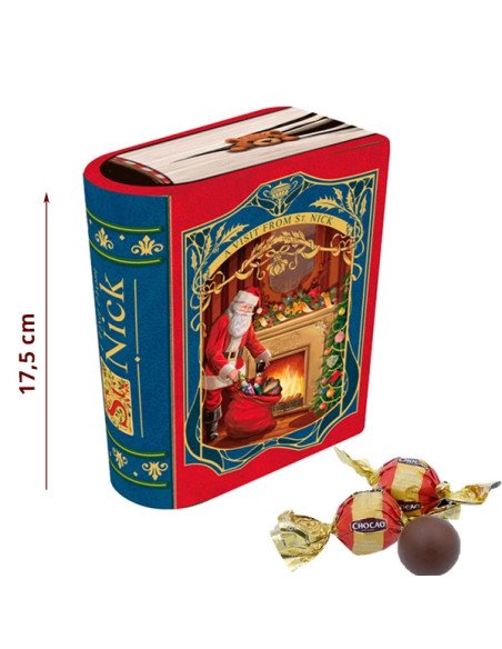 Caja Bombones Libro Pequeño Santa Claus 150gr Chocoday