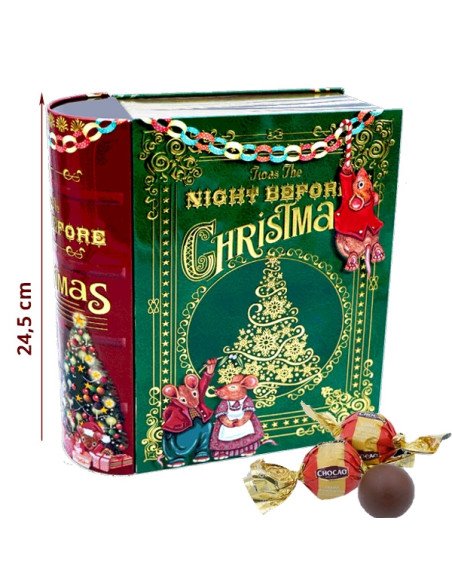 Caja Bombones Libro Grande Ratoncitos Navidad 600gr Chocoday