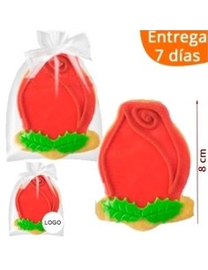 Galletas Rosas Rojas Sant Jordi Personalizable