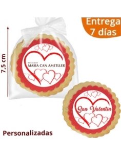 Galletas Redondas San Valentín Personalizadas