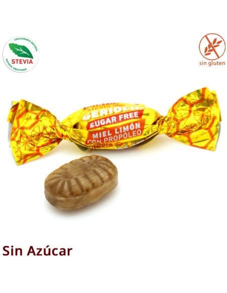 Caramelos Geriolín miel y limón con propóleo sin azúcar 1Kg
