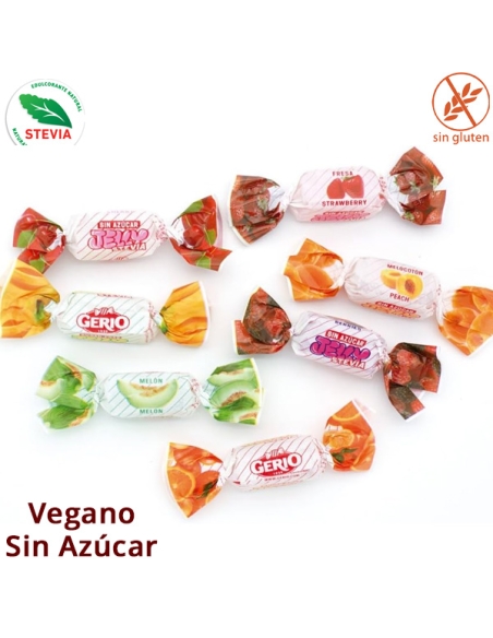 Caramelos Goma Jelly Stevia sin azúcar y veganos 1Kg Gerio