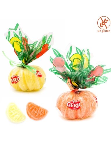 Caramelos Gajos Navell Naranja y Limón 100gr 12Uds Gerio