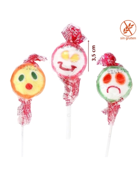 Piruletas Rock Emoticonos 10gr 100uds Gerio