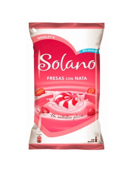 Caramelos Solano Fresa y Nata sin azúcar 1Kg (330Uds Aprox)