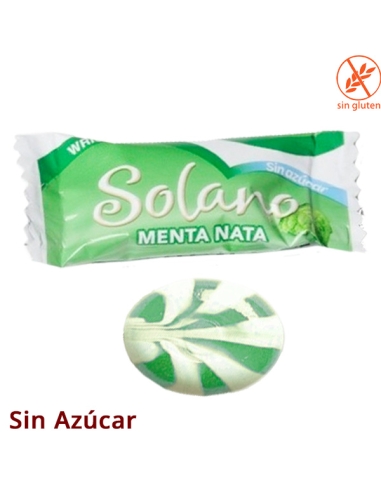 Caramelos Solano Menta y Nata sin azúcar 1Kg (330uds aprox)