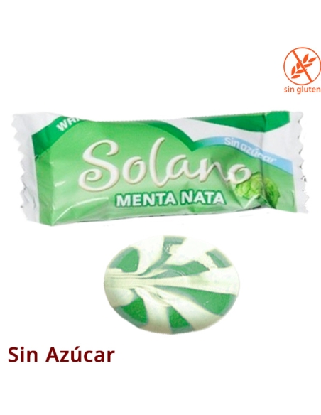 Caramelos Solano Menta y Nata sin azúcar 1Kg (330uds aprox)