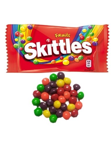 Caramelos Skittles Rojo Frutas 38gr 14 Bolsitas