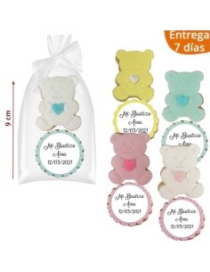 2 Galletas Bautizo Osito Con Nombre