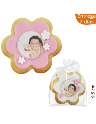 Galleta Flor con Foto Personalizada