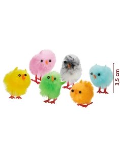Pollitos Pequeños Colores 3.5cm 60uds para decorar Mona Pascua
