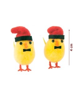 Pollitos con Barretina 24uds para Decorar Pascua