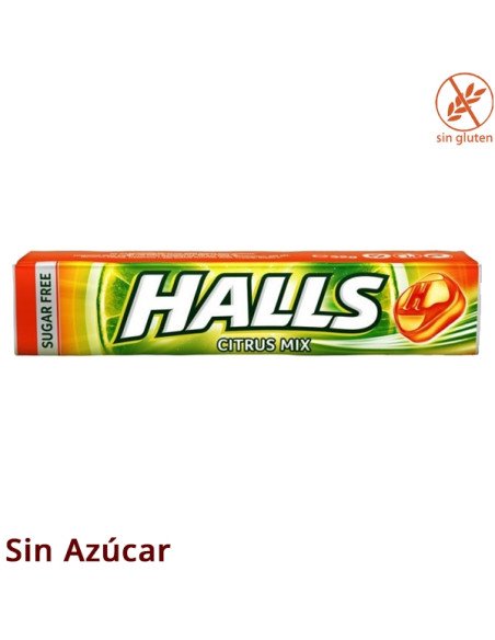 Caramelos Halls Citrus mix sin Azúcar 32gr 20uds