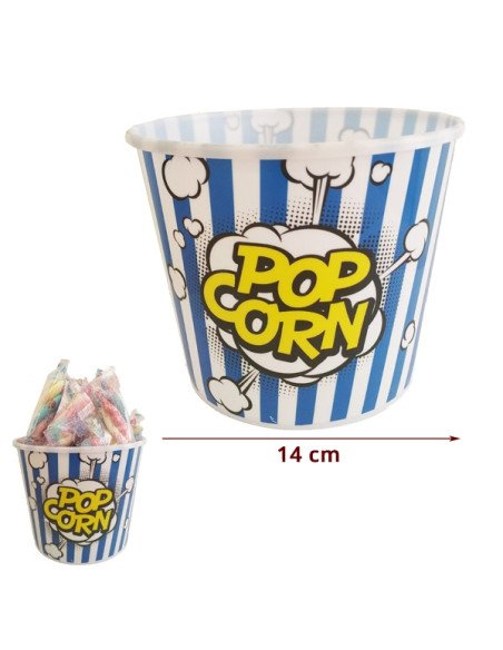 Bol Para Chuches Popcorn Azul Grande