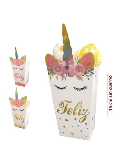 Cubo Unicornio Mesa Chuches 3uds