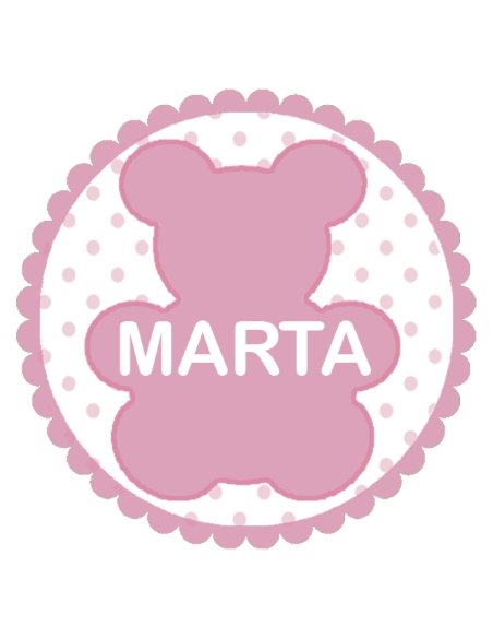 Mesa Dulce Bautizo Rosa Personalizada con etiqueta