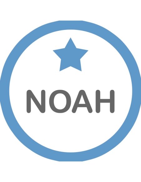 Mesa Chuches Comunión Azul niño personalizada con etiqueta