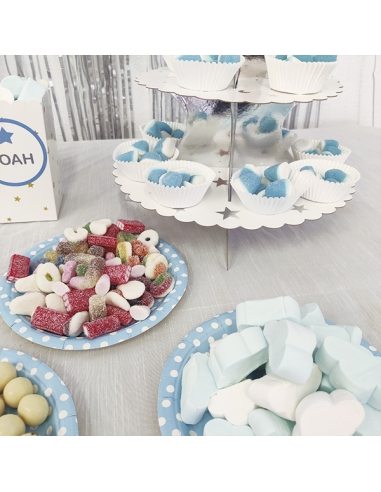 Mesa Chuches Azul con Brochetas para Fiesta