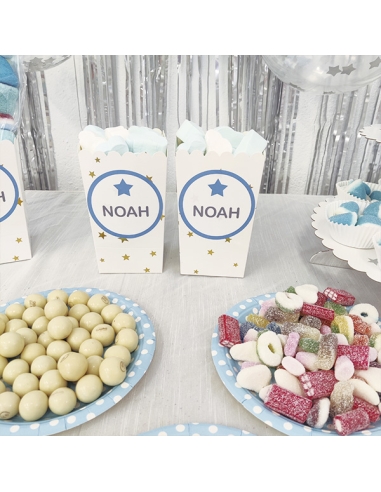 Mesa Chuches Azul con Brochetas para Fiesta