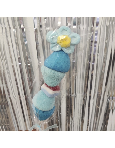 Mesa Chuches Azul con Brochetas para Fiesta