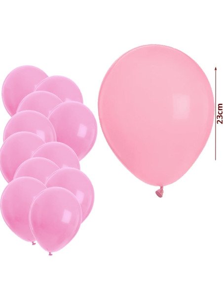 Globos de Látex Rosa 23cm 12uds