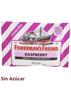 Caramelos Fisherman's Frambuesa 12uds sin azúcar