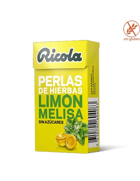 Caramelos Ricola Perlas de hierbas Limón Melisa 25gr 10 cajitas