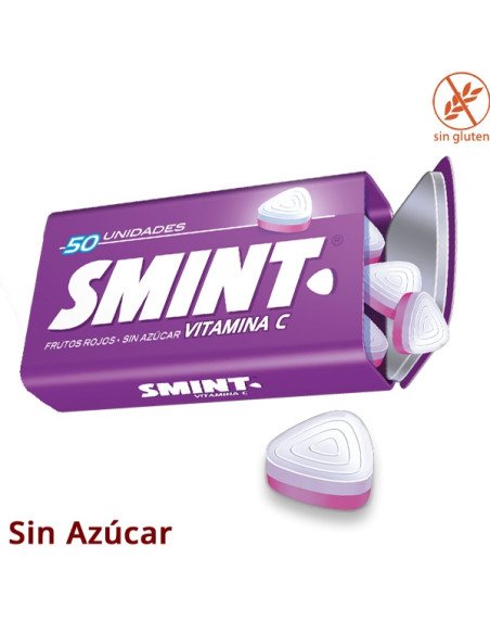 Lata de Caramelos Smint sabor Frutos Rojos Vitamina C 12 cajitas