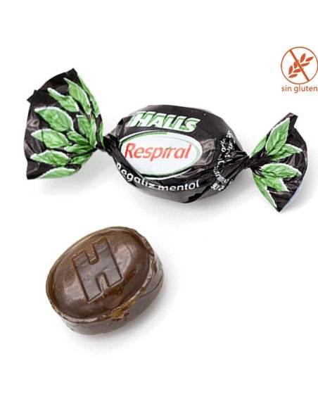 Caramelos Respiral Halls sabor Regaliz 1Kg