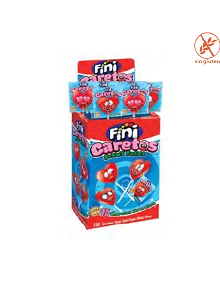 Piruleta Corazón Caretos sabor Fresa 170uds Fini Golosinas