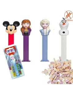 Dispensadores caramelos Pez Mickey Mouse y Frozen 12uds