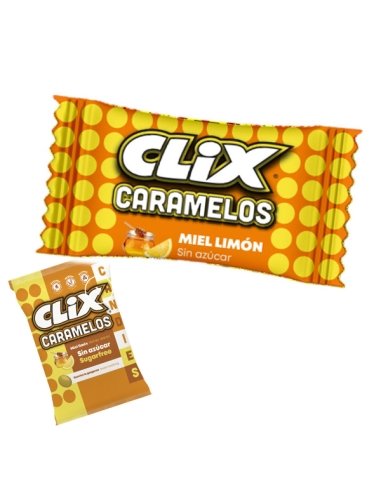Clix Caramelo Miel y limón sin azúcar 20 bolsitas de 10uds