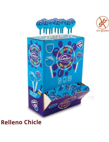 Chupa con chicle Pintalenguas 100uds Caramelos Cerdán