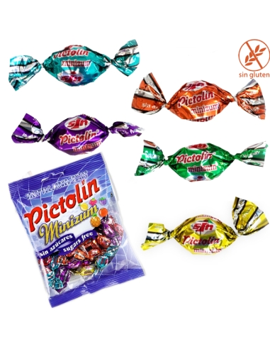 Caramelos Pictolín Minizum sin azúcar 65Gr 12 Bolsitas Intervan