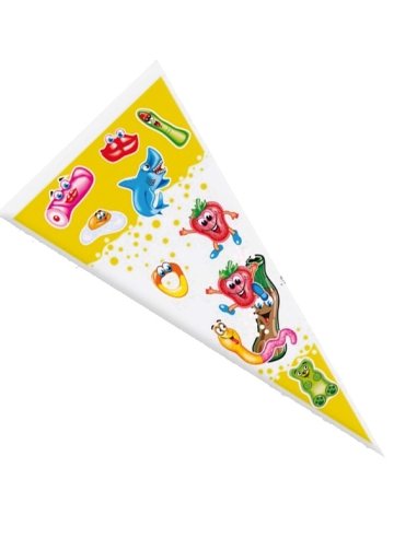 Bolsas Cono decorada Gominolas 100uds vacías para chuches 20x40cm