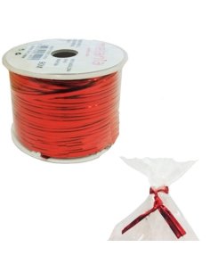 Cinta Cierre Alambre Para Bolsas Rojo 90Mts