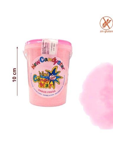 Algodón de Azúcar Fresa Rosa 30gr 12 tarros