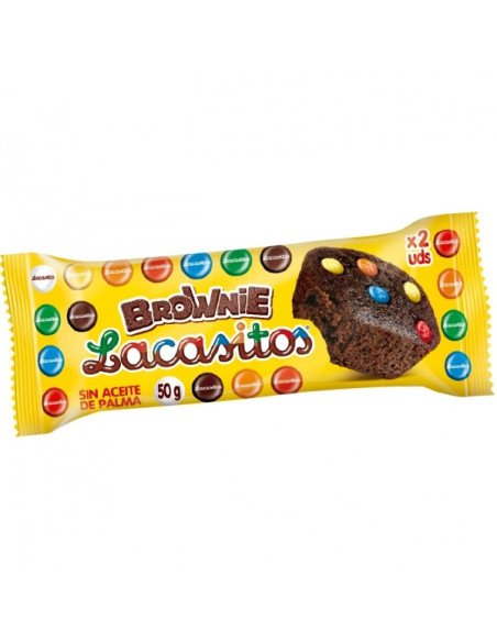 2 Brownie de Lacasitos Chocolate Leche 50gr 12 Bolsitas