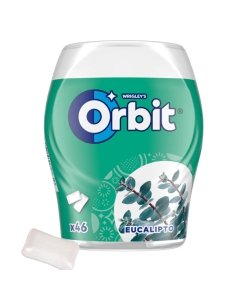 Orbit Gragea Box Eucalipto 46 chicles Sin Azúcar 6 Botes