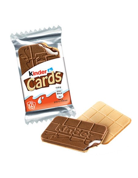 2 Galletas Kinder Cards Cremosa 25.6gr 30uds