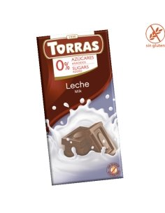 Tableta Chocolate con Leche sin azúcar 75gr Chocolates Torras