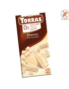 Tableta Chocolate Blanco sin azúcar 75gr Torras