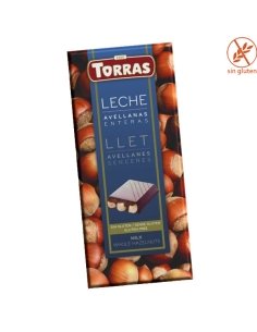 Tableta Chocolate con leche con Avellanas Enteras 150gr Chocolates Torras