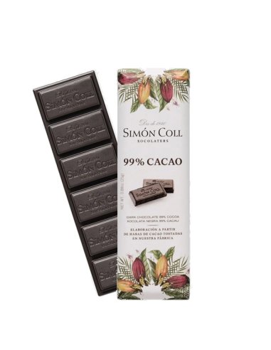 Chocolatina Chocolate Negro 99% 25gr 14uds Simón Coll