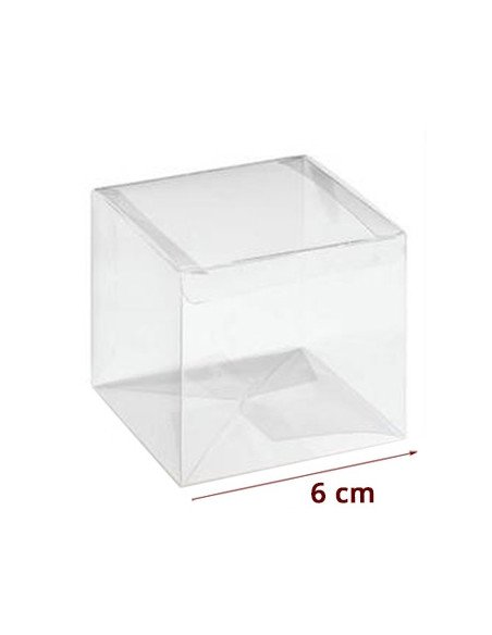 Cajas Plástico Transparente 6cm 6uds para rellenar con chuches