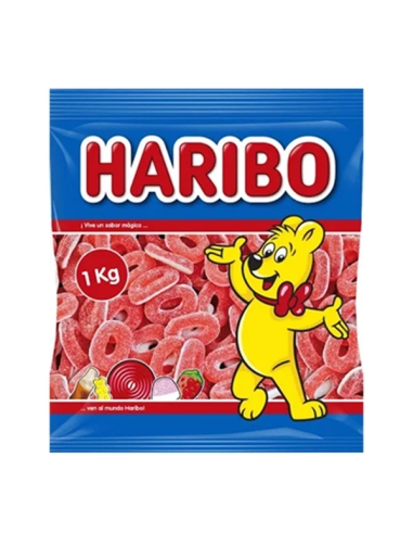 Aros Fresa con azúcar 1Kg Chuches de Haribo