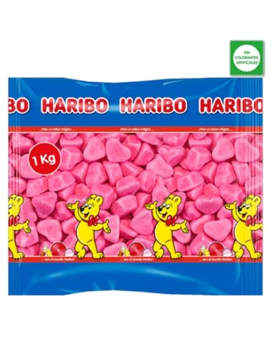 Tagada Corazón Soft Rosa de Fresa Pica 1Kg Chuches Haribo