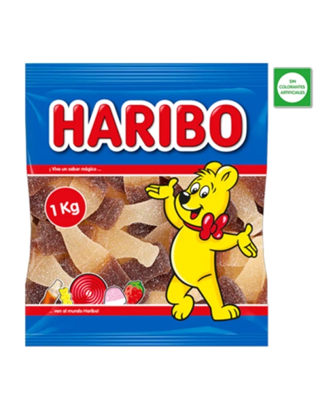 Maxi goma Botella Cola Pica 1Kg Chuches de Haribo