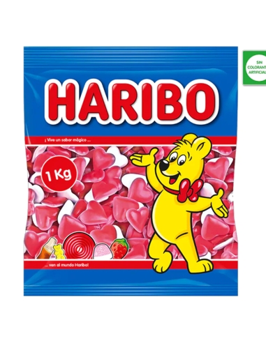 Goma Corazón Rojo bicolor 1Kg Chuches Haribo